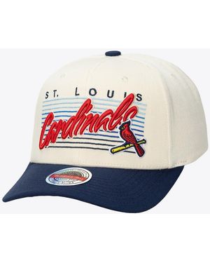 Mitchell & Ness And St. Louis Cardinals Retro Lines Stretch Snapback Hat - White