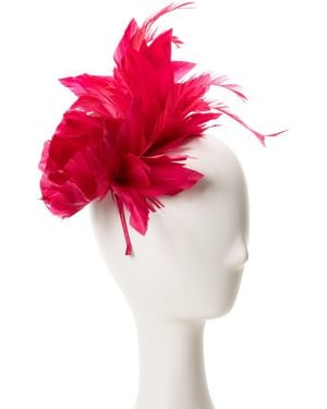 August Accessories Sweet Floral Fascinator Hat - Red