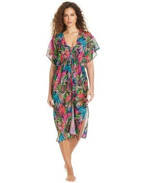 Beyond Control Love Me Or Leaf Me Swim Cover Up Dress - Red