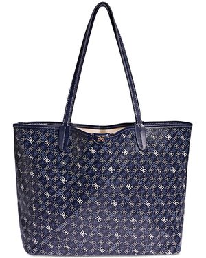 Sam Edelman Harper Extra-large Monogram Reversible Shopper Bag - Blue