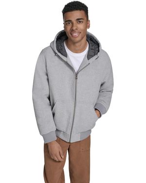 Levi's Wool-blend Hooded Bomber Jacket - Gray