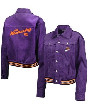 The Wild Collective Phoenix Mercury Corduroy Button-up Shacket - Purple