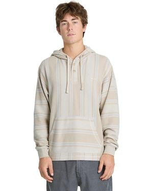 Quiksilver Chileno Henley Hoodie - Gray