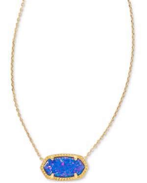 Kendra Scott 14k Gold Plated Elisa Pendant Necklace - Blue