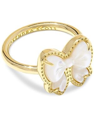 Kendra Scott Haley Gold-tone Bow Band Ring - Metallic