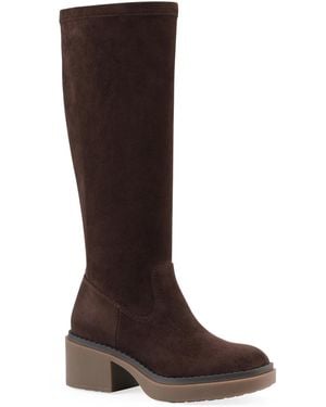 White Mountain Marcella Tall Shaft Block Heel Boots - Brown