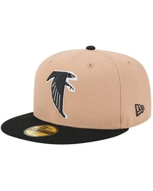 KTZ Atlanta Falcons Throwback Logo Main 59fifty Fitted Hat - Natural