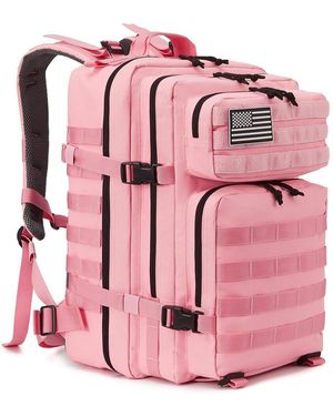 Gnuadz 45l Camping Outdoor Army Tactical Backpack Hiking Rucksack - Pink
