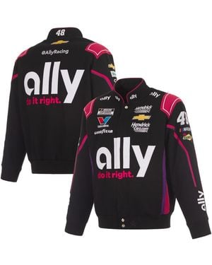 JH Design Alex Bowman Ally Full-snap Twill Uniform Jacket - Black