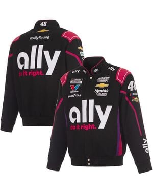 JH Design Alex Bowman Ally Full-snap Twill Uniform Jacket - Black