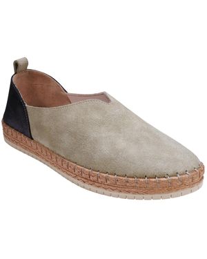 Cools 21 Paisley Two Tone Suede Slip-on Flats - Brown