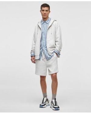 Mode Of One Full Zip Fleece Hoodie Regular Fit Drawstring Shorts Exclusively At Macys - White
