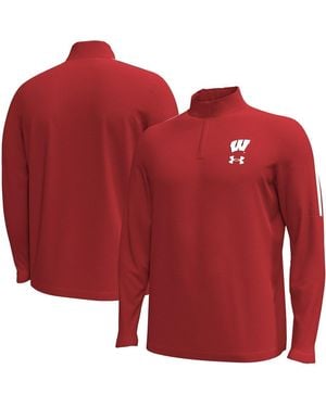Under Armour Wisconsin Badgers Playoff Performance Quarter-zip Jacket - Red