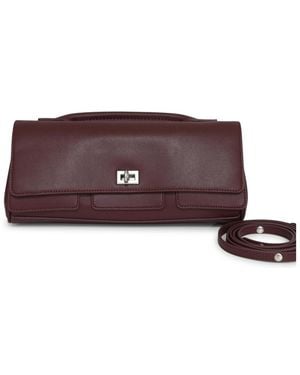 Belle & Bloom Love Boat Leather Clutch Bag - Purple