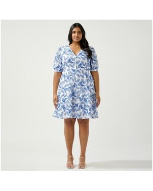 Estelle La Croisette Embroidered Dress - Blue