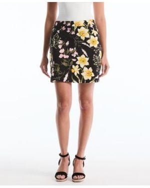 Rafaella Floral Print Skort - Black