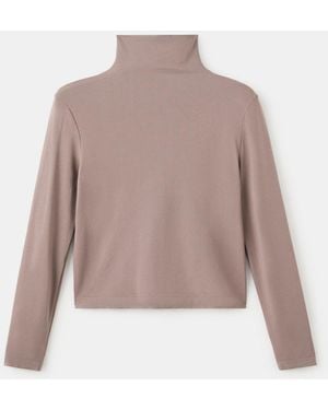 Mango Fitted Turtleneck T-shirt - Pink
