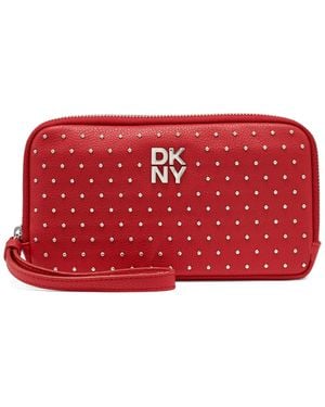 DKNY Jenny Zipper Around Wallet - Red