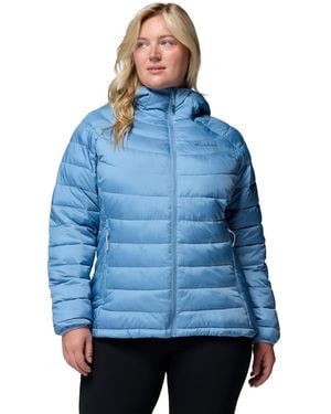 Columbia Plus Size Powder Lite Ii Insulated Puffer Water-resistant Hooded Jacket - Blue