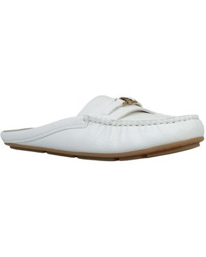 Giani Bernini Aubrei Buckle Mules - White