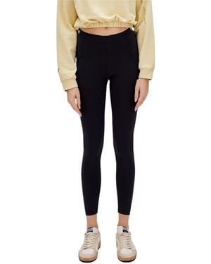 Pcfg Stitch-detail leggings - Black