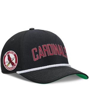 Nike Black St. Louis Cardinals Cooperstown Collection Rise Adjustable Hat - Multicolor