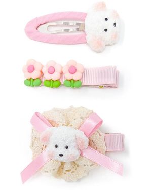 Puttisu 3pc Hair Clip Set - White