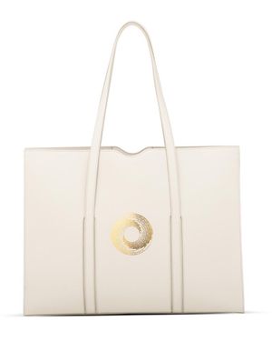 Aranyani Akshaya 19 Italian Calf Leather Tote Bag - White