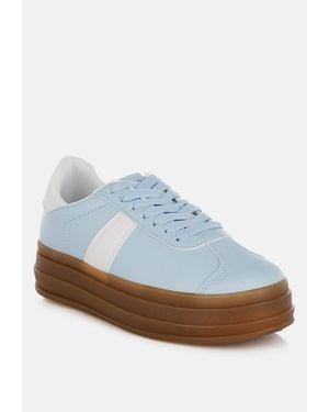 LONDON RAG Knockout Faux Leather Lace-up Sneakers - White