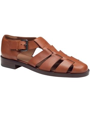 Johnston & Murphy Fisherman Buckle Sandals - Brown