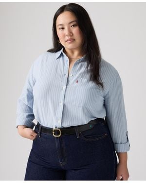 Levi's Plus Size Darlene Collared Neck Shirt - Blue