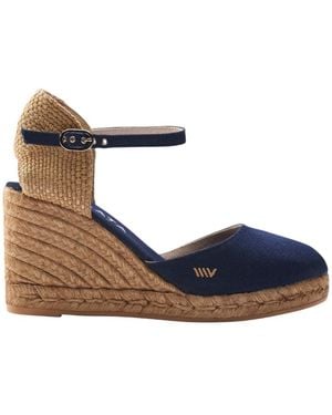 VISCATA Satuna Canvas Espadrille Wedges - Blue