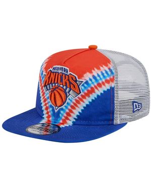 KTZ Blue/orange New York Knicks Throwback Dye Golfer Snapback Hat