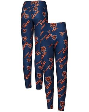 Concepts Sport Chicago Bears Breakthrough Allover Print Knit Sleep leggings - Blue