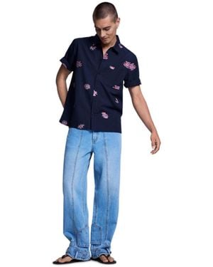 Desigual Wide-leg Straight-leg Denim Jeans - Blue