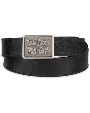 Levi's Leather Plaque-buckle Belt - Black