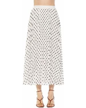 Alexia Admor Kesia Midi Pleated Skirt - White