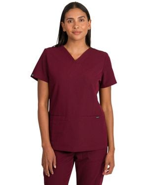 Medgear Sofia Slim Scrubs Top - Red
