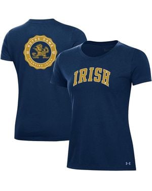 Under Armour Notre Dame Fighting Irish Essentials 2-hit Performance T-shirt - Blue