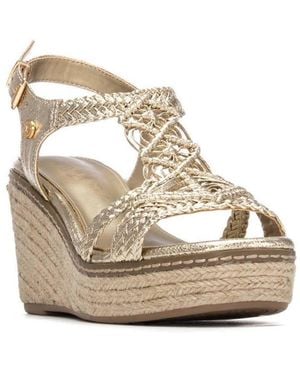 Xti Jute Wedge Braided Sandals - White