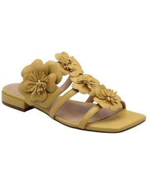 Charles David Caralynn Floral Flat Sandal - Metallic