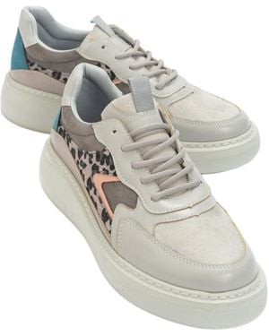 Prologue Shoes Ida Platform Fashion Sneakers - Gray
