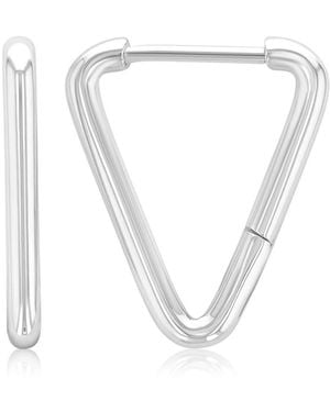 Roxy Waterproof 18mm Triangle huggie Earrings - White
