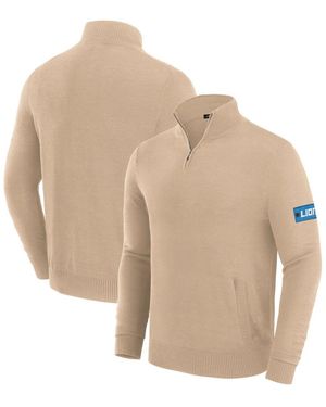 J. Palmer Detroit Lions Franchise Quarter-zip Sweater - Natural