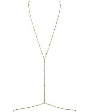 OMA THE LABEL 18k -plated Dainty Bead Body Chain - Metallic