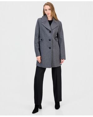 Anne Klein Single-breasted Peacoat - Blue
