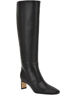 Calvin Klein Caterine Tall Square Toe Boots - Black