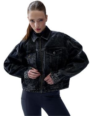 Pcfg Your Itch Colorblocked Denim Jacket - Black