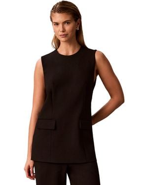 Calvin Klein Sleeveless Crewneck Top - Black