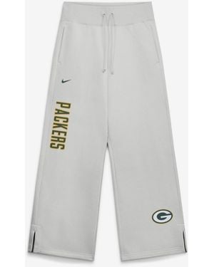 Nike Green Bay Packers Primetime Phoenix Wide-leg Brushed French Terry Sweatpants - White
